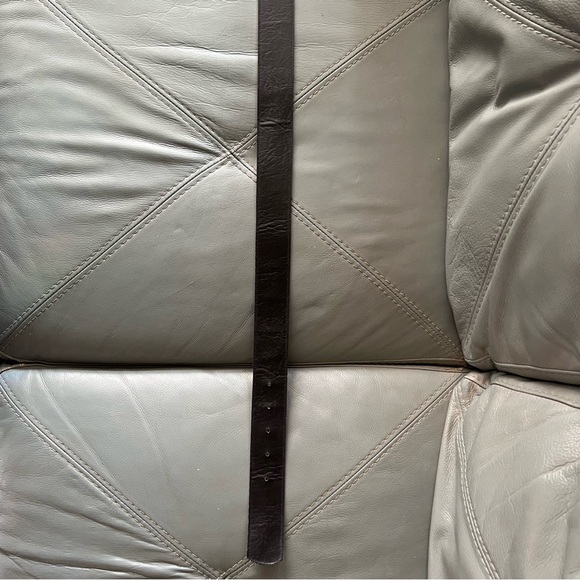 Vintage GORBANI Genuine Leather GOLD CURB CHAIN LOOK Elegant BLACK BELT M - Picture 15 of 16